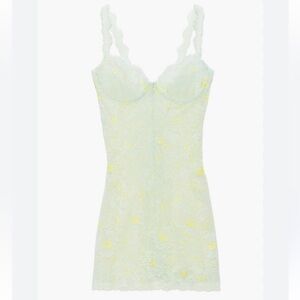 Savage X Fenty Floral delicate lace zip teddy L